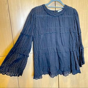 Isabel Marant Etoile “Ykaria” black voile blouse